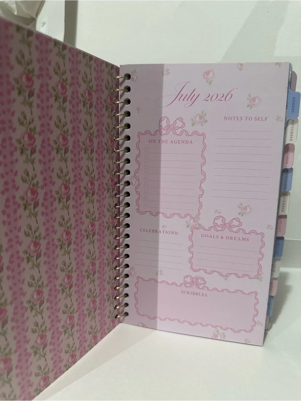 LoveShackFancy Everblooming Rosettes Blue Floral Planner
